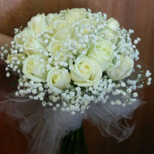 זר כלה לבן קלאסי